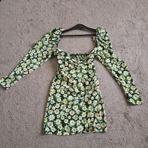 AFRIM Floral Puff Sleeve Dress